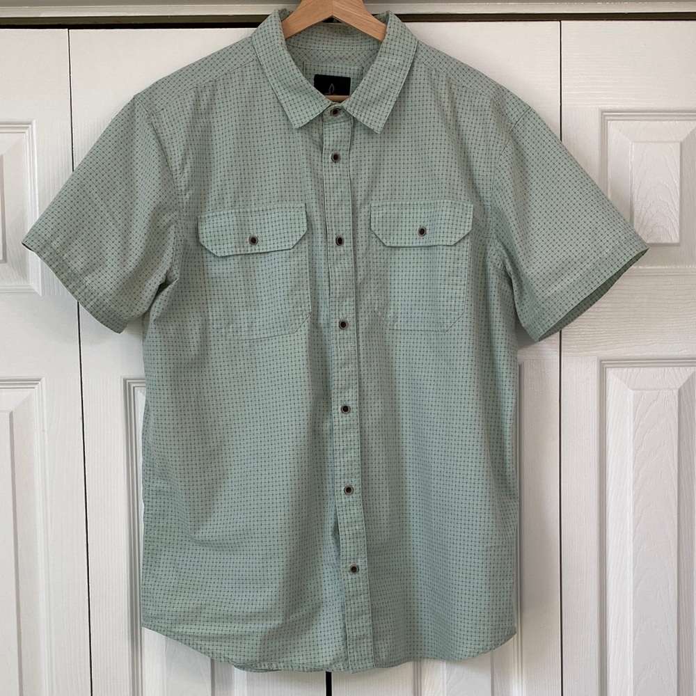 Prana Men's Green Short Sleeve Shirt